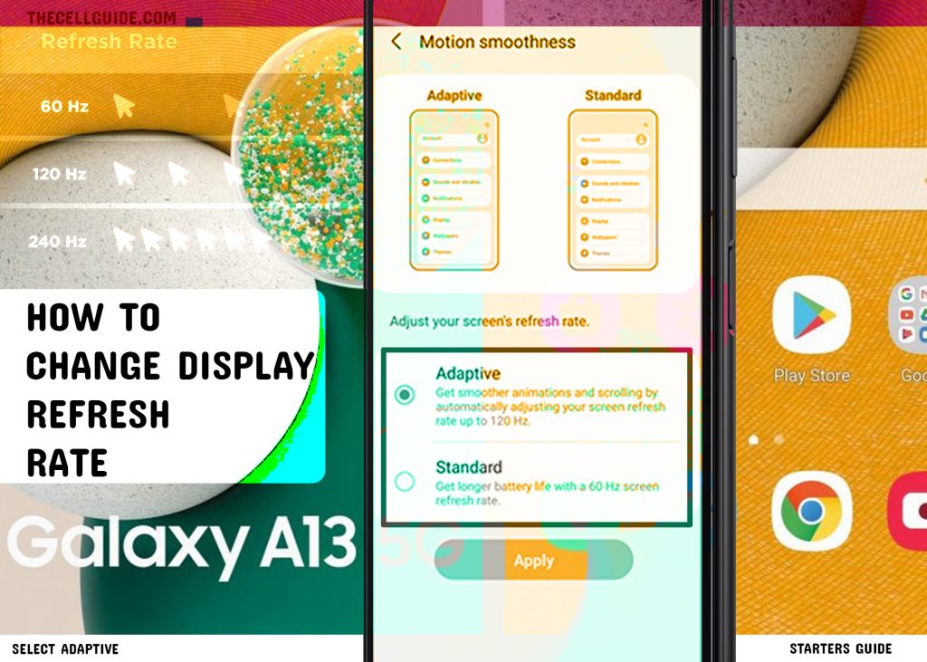 change refresh rate galaxy a13 ADAPT