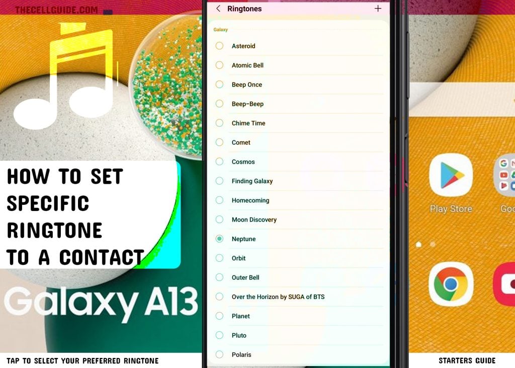 set specific ringtone to a contact galaxy a13 SELECT