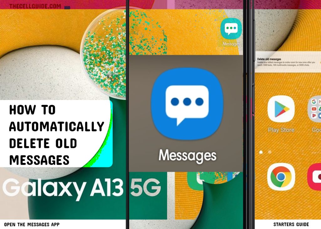 automatically delete old messages galaxy a13 APP
