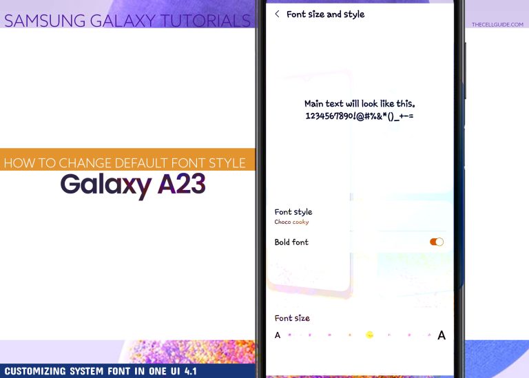 How to Customize Font on Samsung Galaxy A23 | Changing Font Size and Font Styles