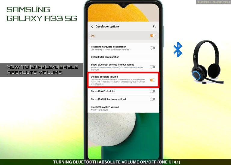 How to Enable/Disable Absolute Volume on Galaxy A33 5g