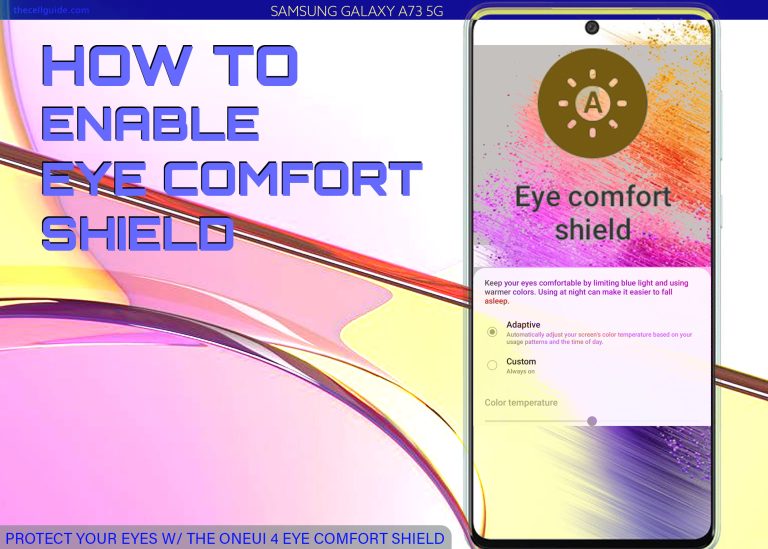 How to Enable Samsung Galaxy A73 5G Eye Comfort Shield