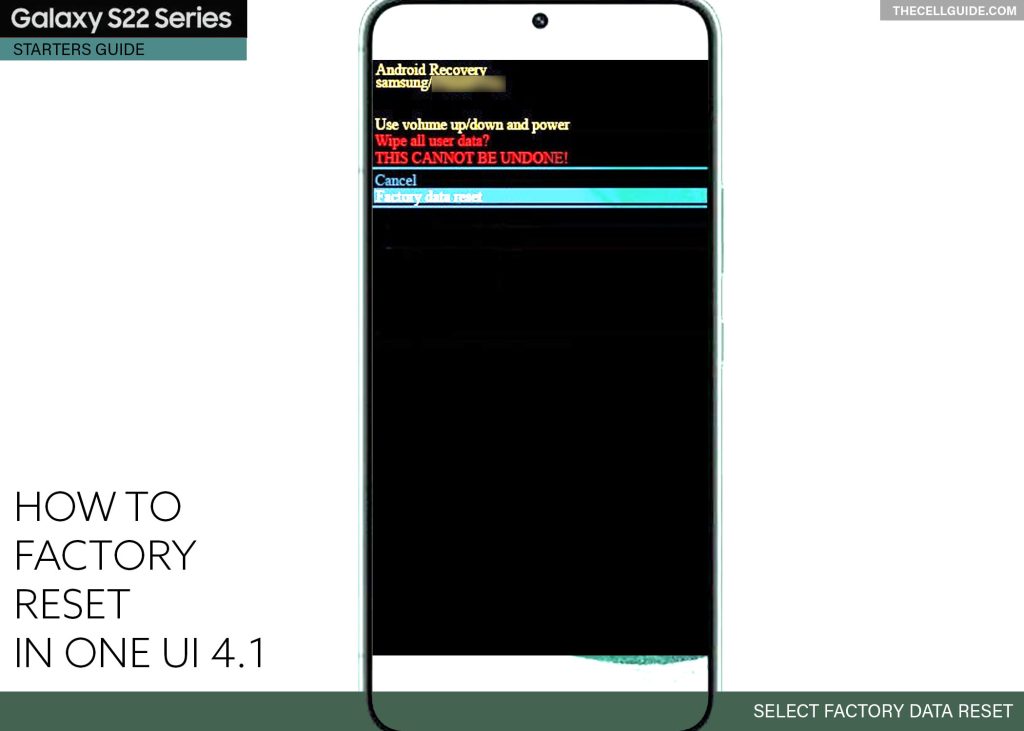 factory reset galaxy s22 SFDR