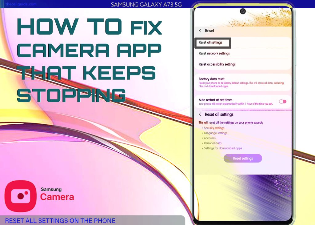 fix Galaxy A73 camera app keeps stopping RAS