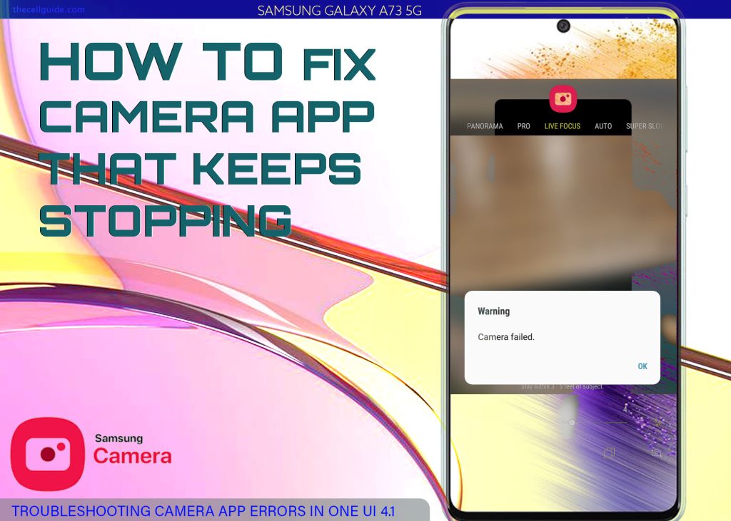 fix Galaxy A73 camera app keeps stopping featured