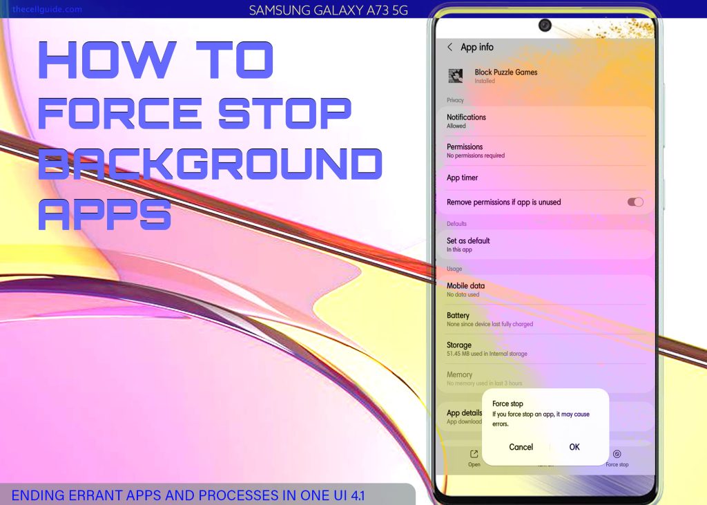 How to End/Force Stop an App on Galaxy A73 5g