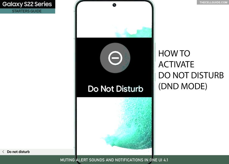 How to Activate Do Not Disturb Mode on Galaxy S22