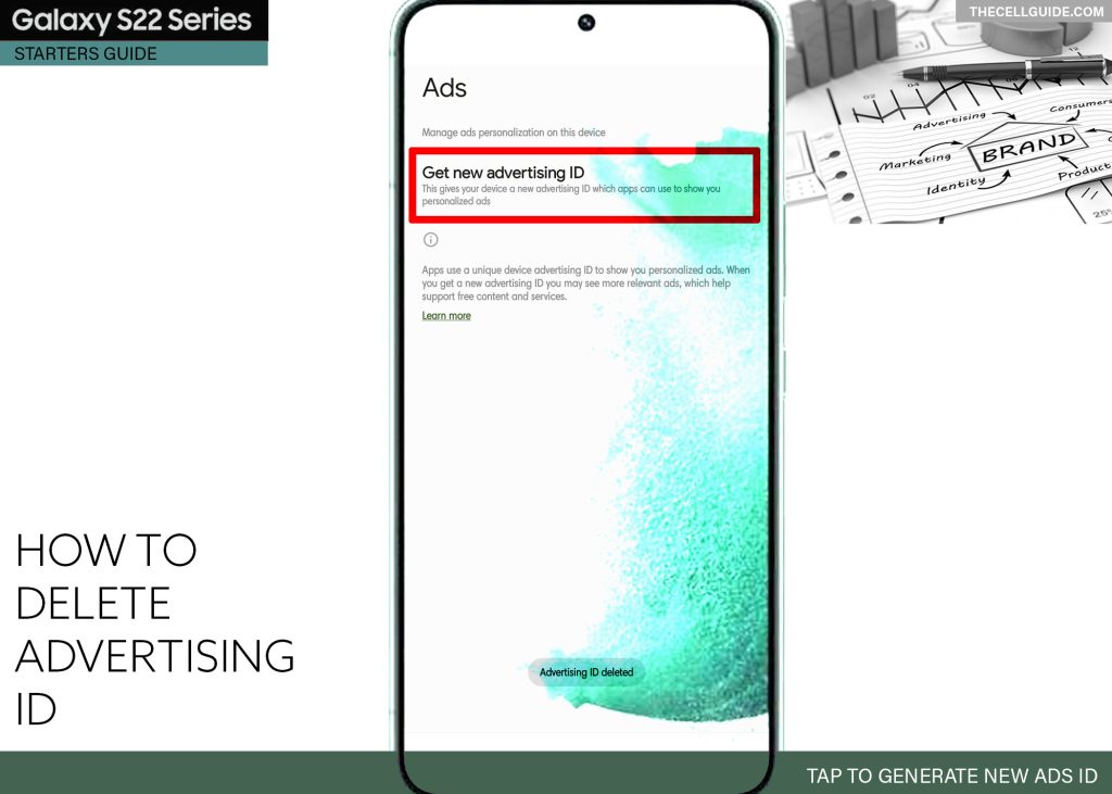 delete advertising id galaxy s22 GENERATE ID