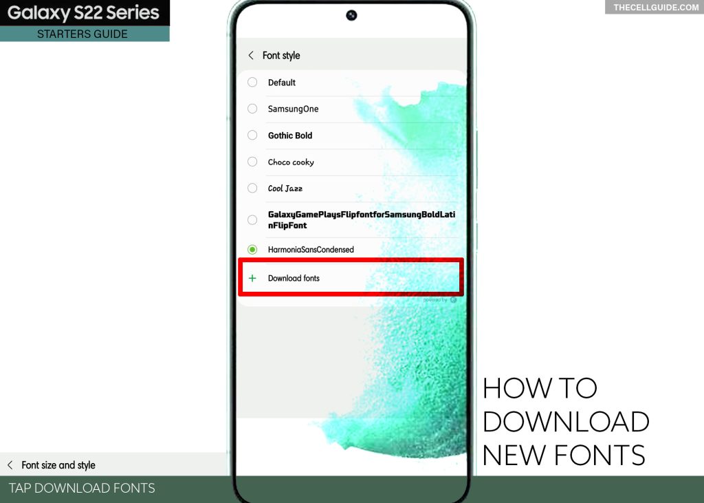 download new fonts galaxy s22 DF