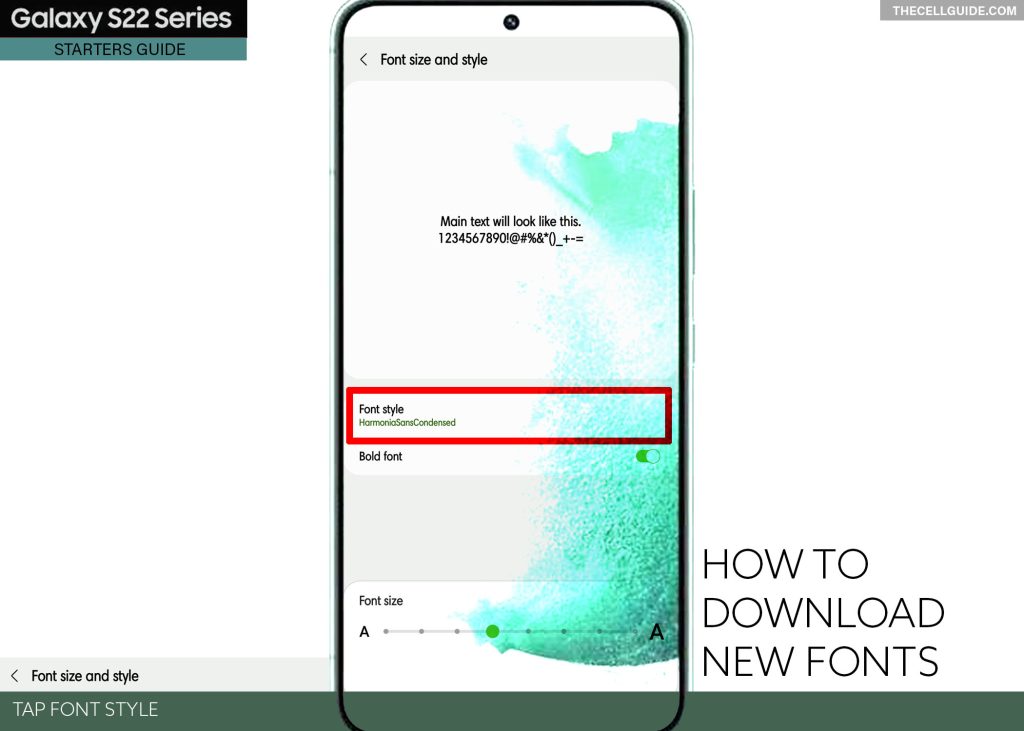 download new fonts galaxy s22 FS