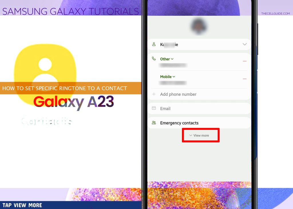 set specific ringtone to contact galaxy a23 VIEW MORE