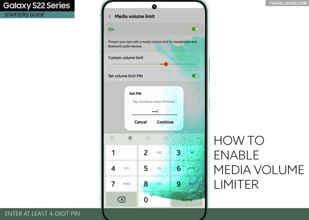 enable media volume limit galaxy s22 4DP