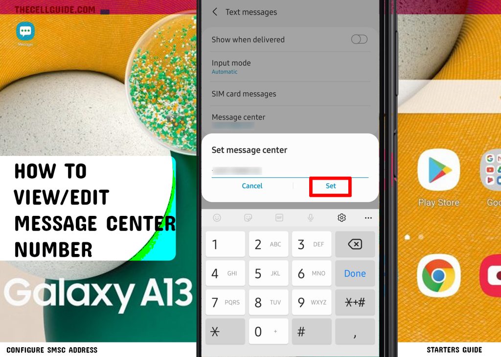 how-to-view-or-edit-message-center-number-on-galaxy-a13-5g