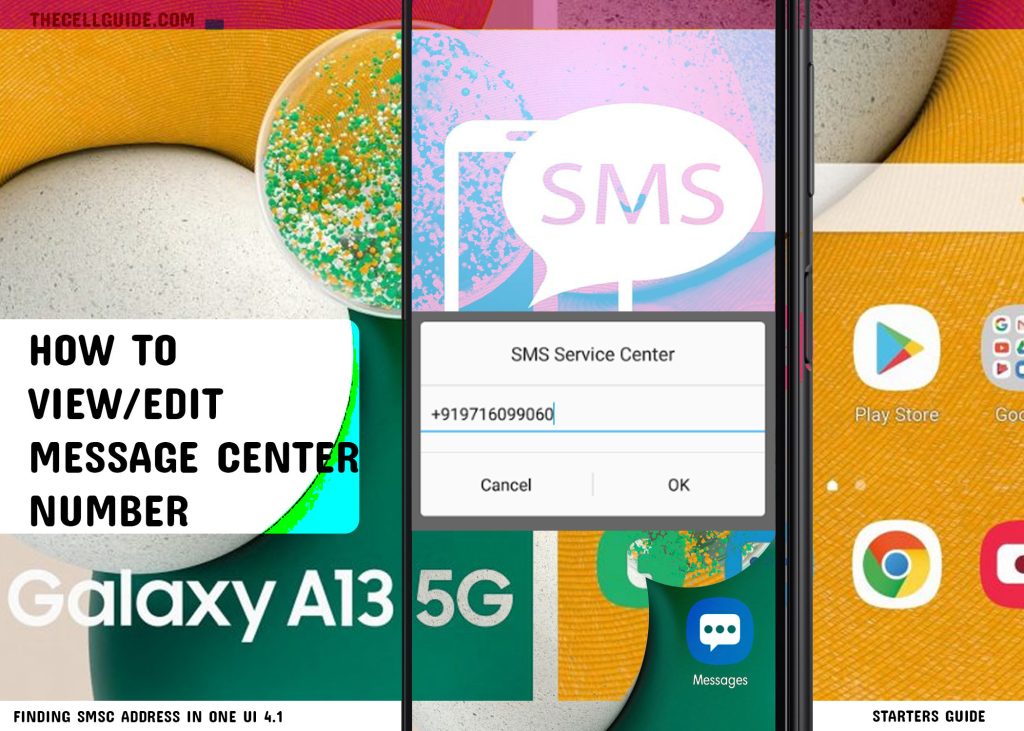 view message center number galaxy a13 featured