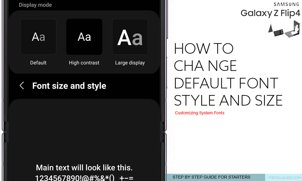 change default font style and size galaxy z flip4 featured