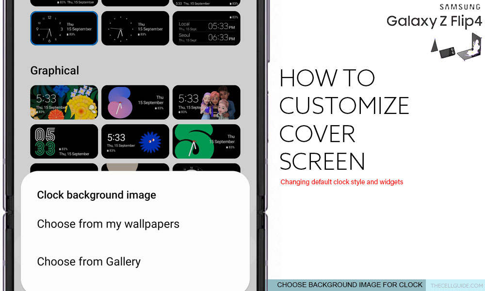 customize cover screen galaxy z flip4 CBI
