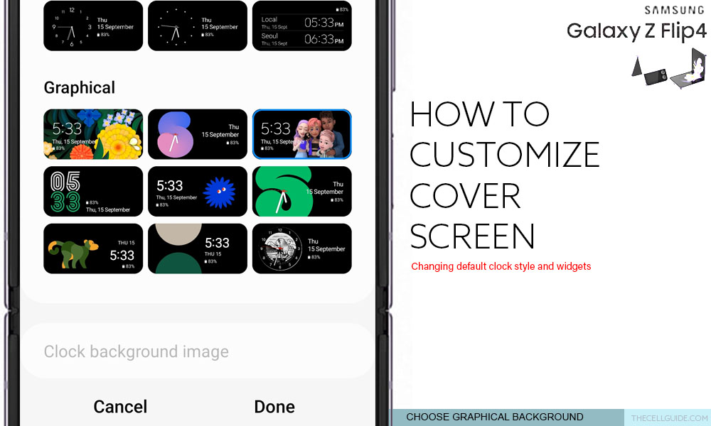 customize cover screen galaxy z flip4 GB