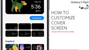 How to Customize Samsung Galaxy Z Flip4 Cover Screen