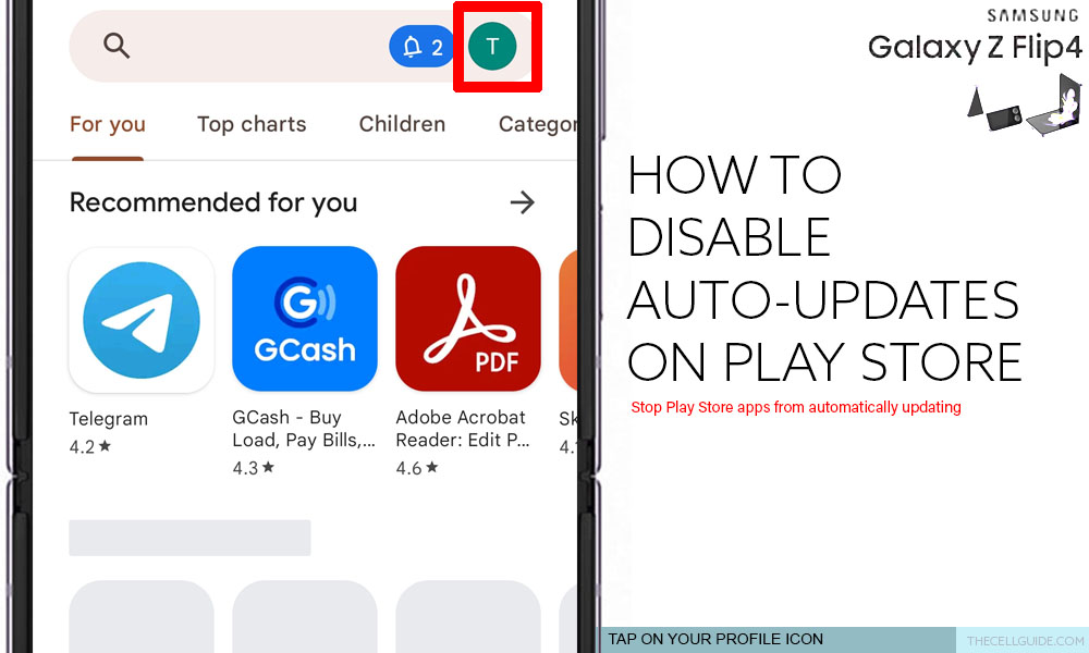 disable auto app updates on galaxy z flip4 play store PI