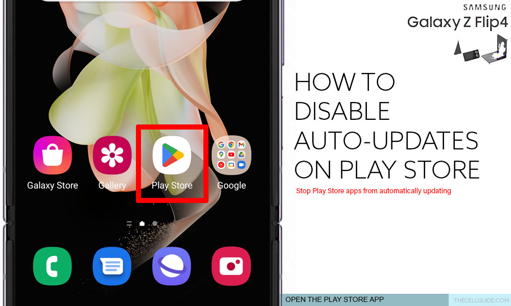 disable auto app updates on galaxy z flip4 play store PSjpg