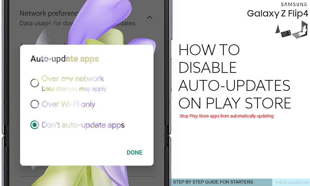 disable auto app updates on galaxy z flip4 play store featured