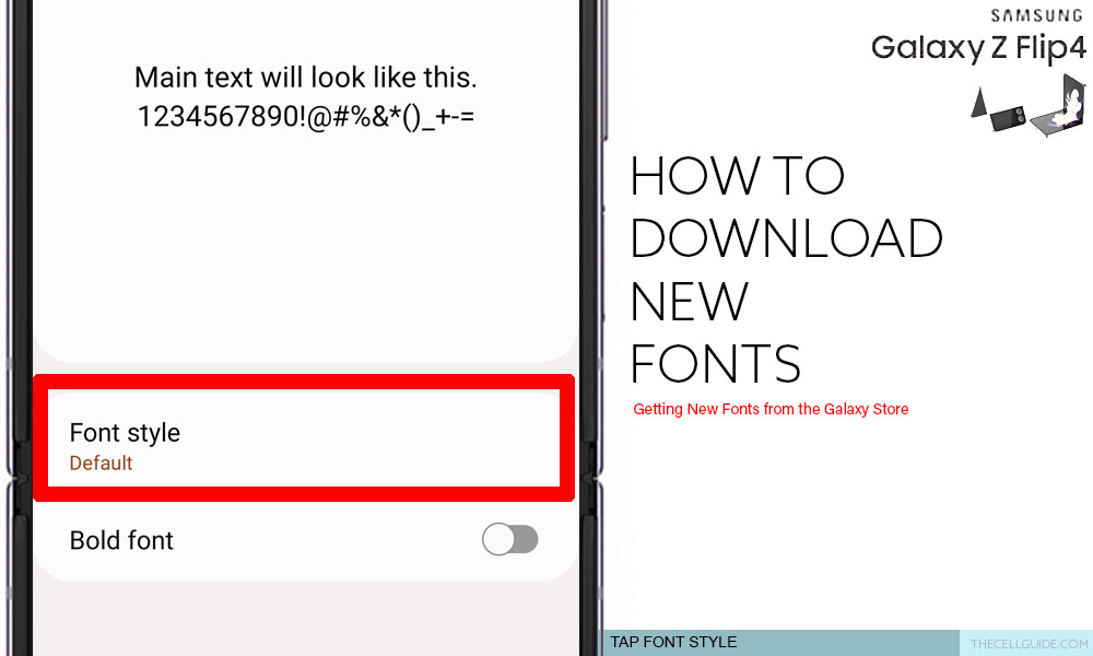 download new fonts galaxy z flip4 FONTSTYLE