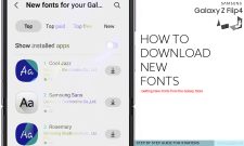download new fonts galaxy z flip4 featured