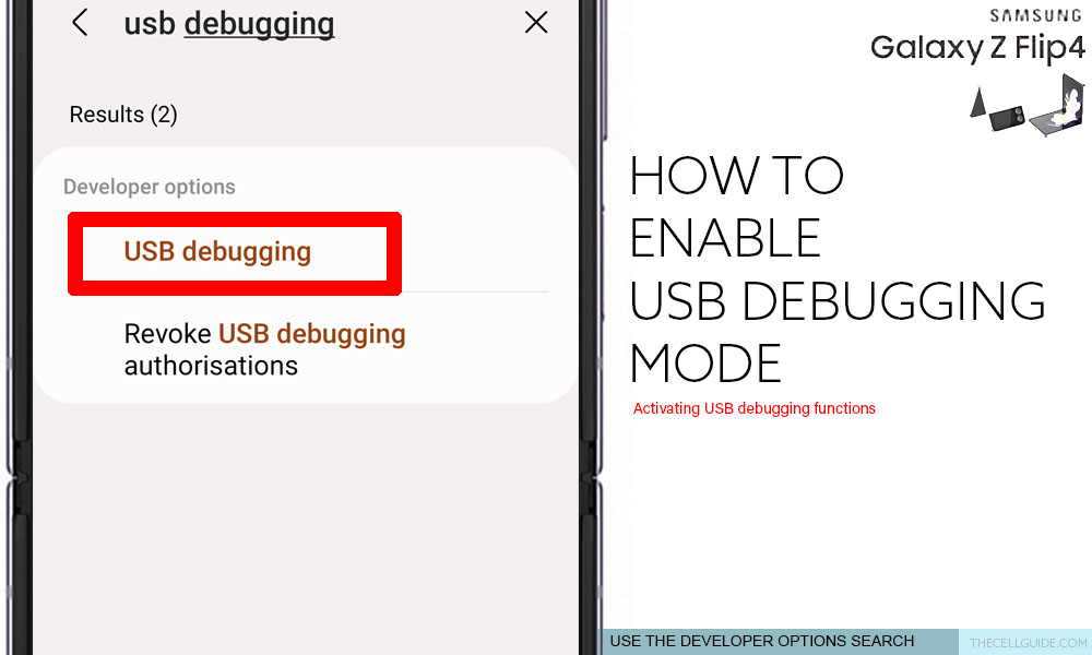 enable usb debugging galaxy z flip4 SEARCH