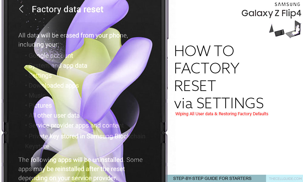 factory data reset galaxy z flip4 featured