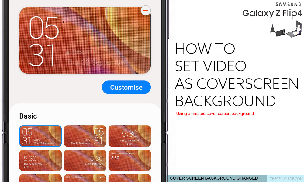 set video file on galaxy z flip4 coverscreen background DONE3
