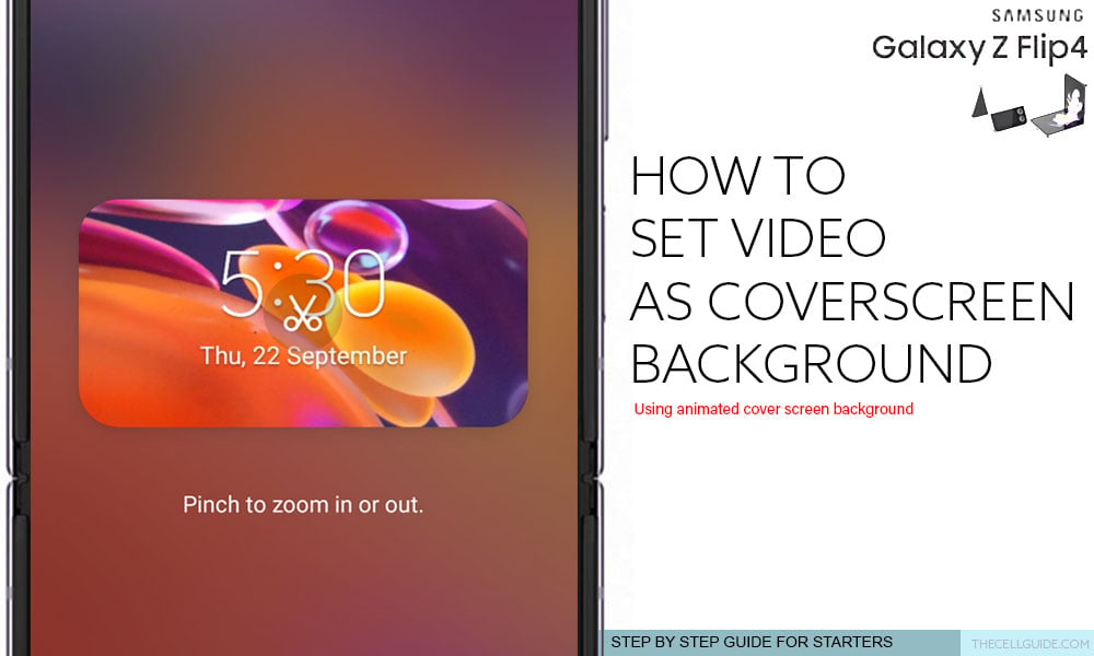 set video file on galaxy z flip4 coverscreen background featured