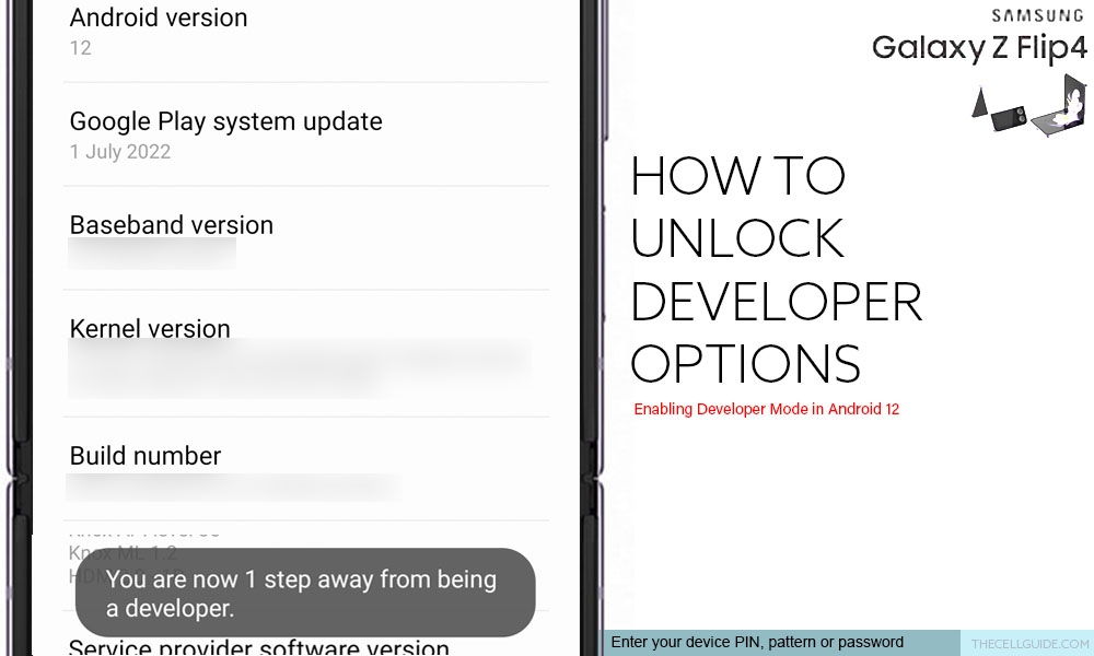 unlock developer options galaxy z flip4 unlock