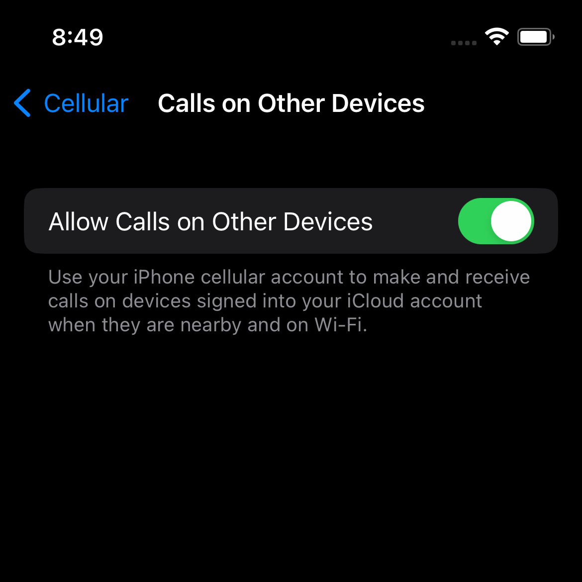 allow calls on other devices ios 16 4