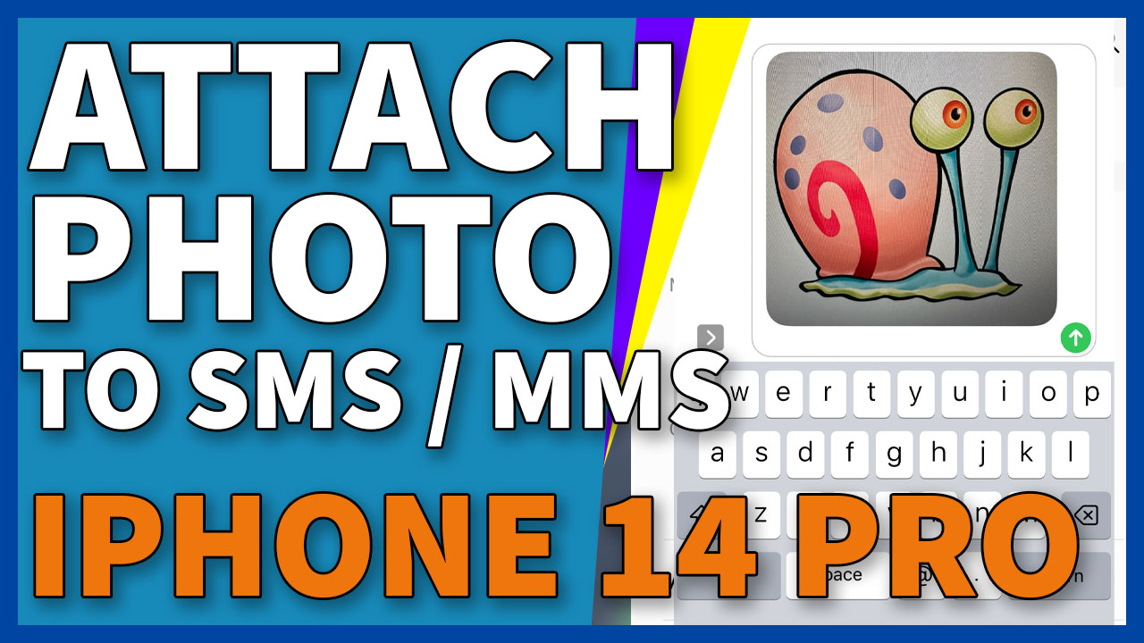 how to attach photo to text in iphone