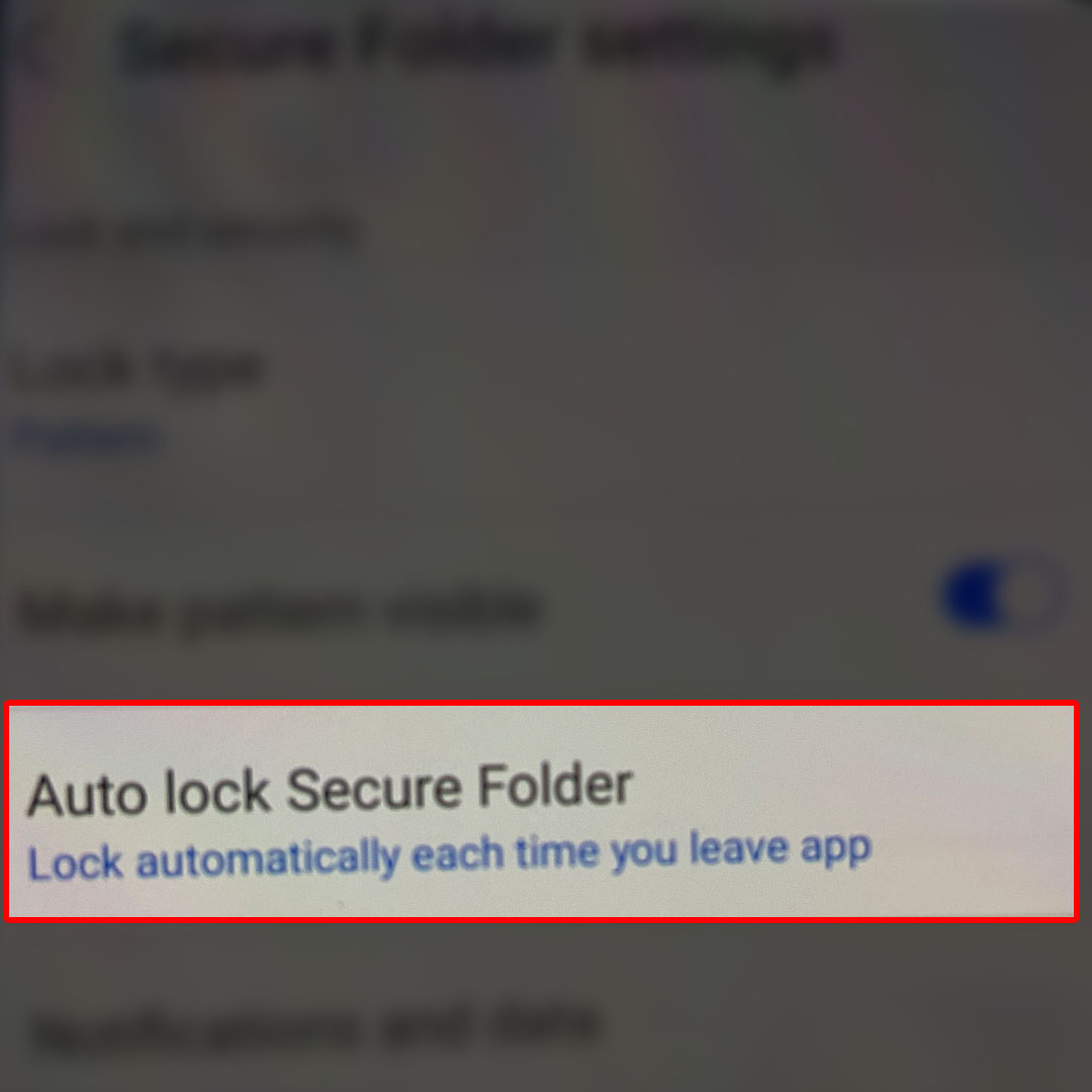 auto lock secure folder galaxy z flip4 4