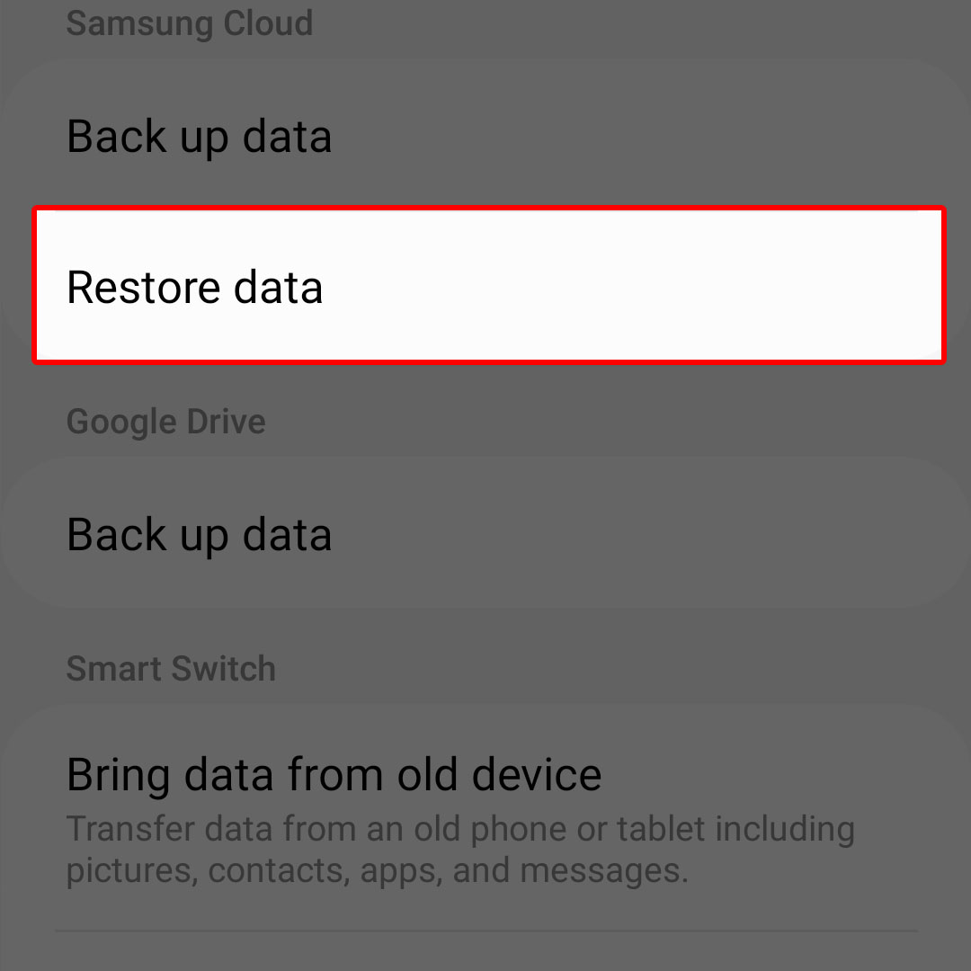 back up restore data galaxy z flip4 7