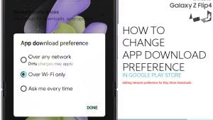 How to Change App Download Preferences on Galaxy Z Flip4