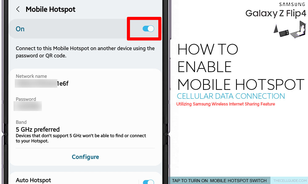 enable mobile hotspot galaxy z flip4 ON