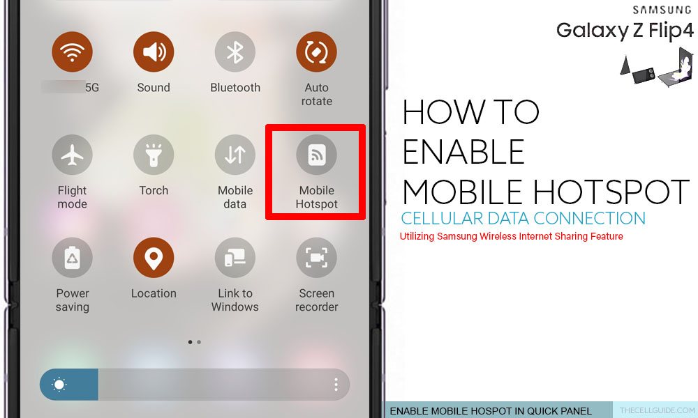 enable mobile hotspot galaxy z flip4 QP
