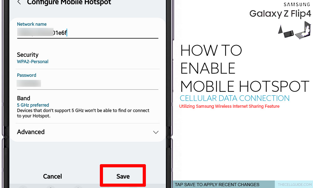 enable mobile hotspot galaxy z flip4 SAVE