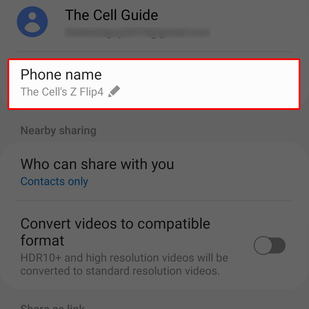 enable quick share galaxy z flip4 4