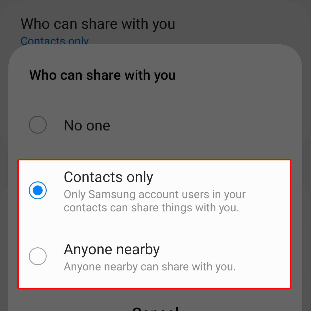 enable quick share galaxy z flip4 5