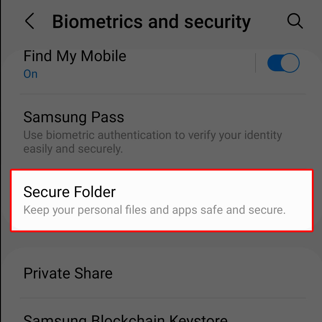 hide secure folder galaxy z flip4 3