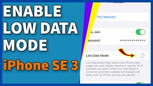 How To Enable Low Data Mode For Wi-Fi & Cellular Data On iPhone SE 3