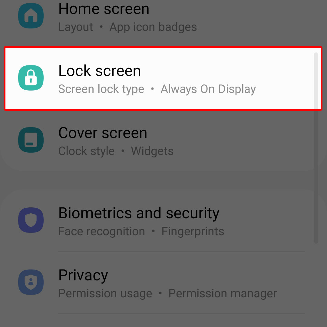 manage lock screen notifications galaxy z flip4 2