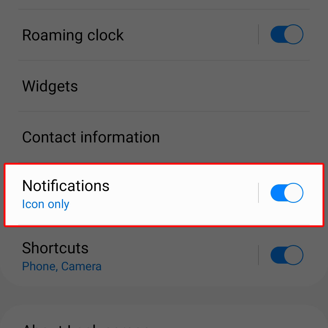 manage lock screen notifications galaxy z flip4 3