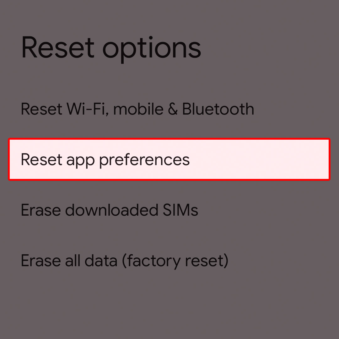 reset app preferences google pixel7 3