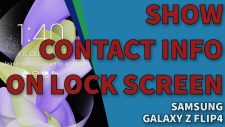 show contact info on lock screen galaxy z flip4 thumbnail