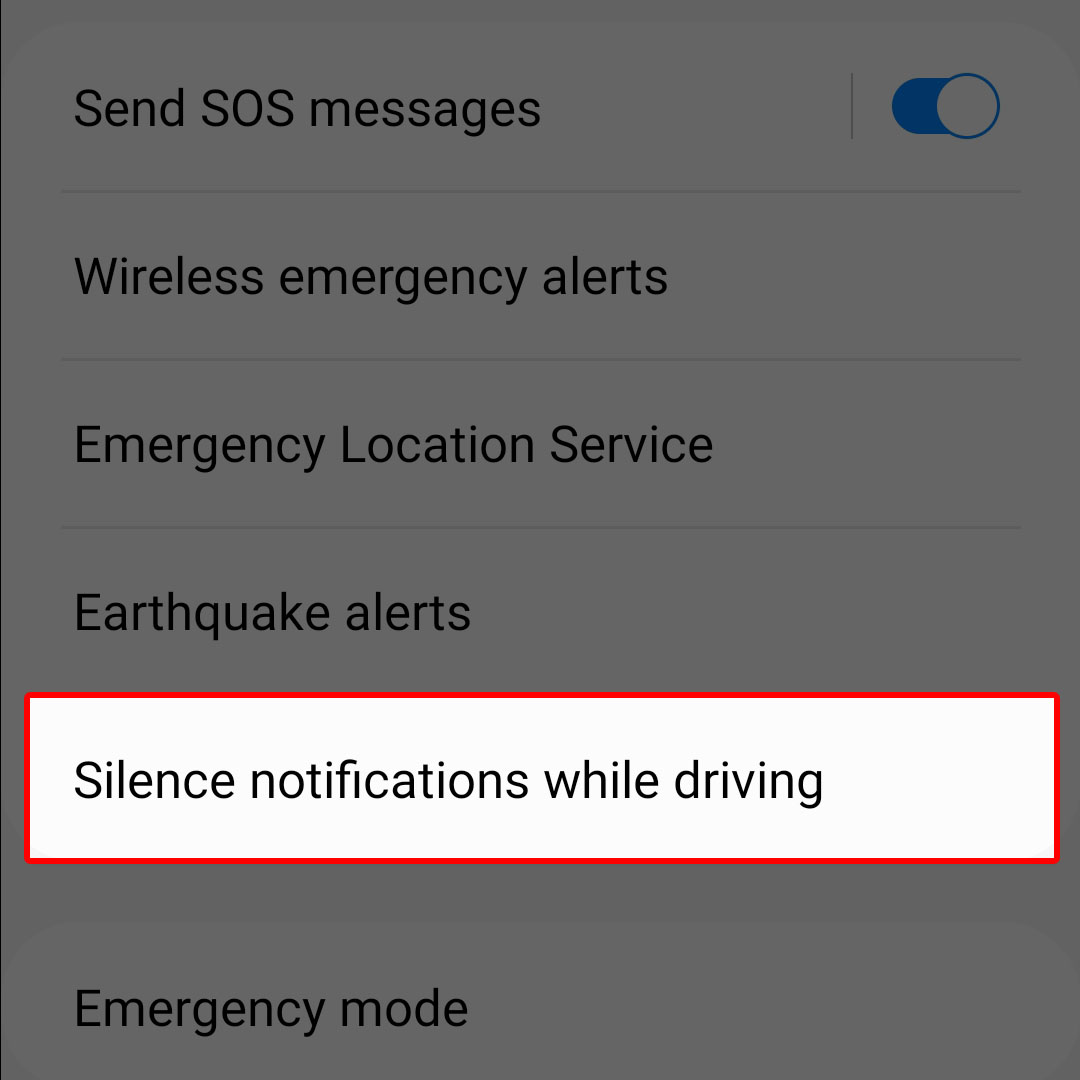silence notifications while driving galaxy z flip4 3