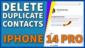 How To Merge Duplicate Contacts On Apple iPhone 14 Pro